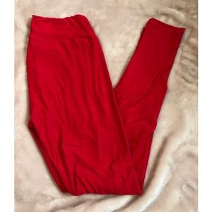 Red LulaRoe Leggings